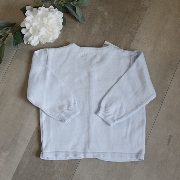 Boy or Girl Blue Cardigan Pin Tucks & Pockets Feltman Brothers 100% Cotton NWT - Picture 5 of 5